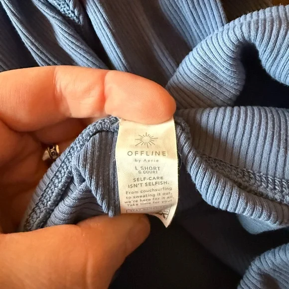 Aerie Light Blue High-Waisted Flared Leggings - Picture 3 of 3